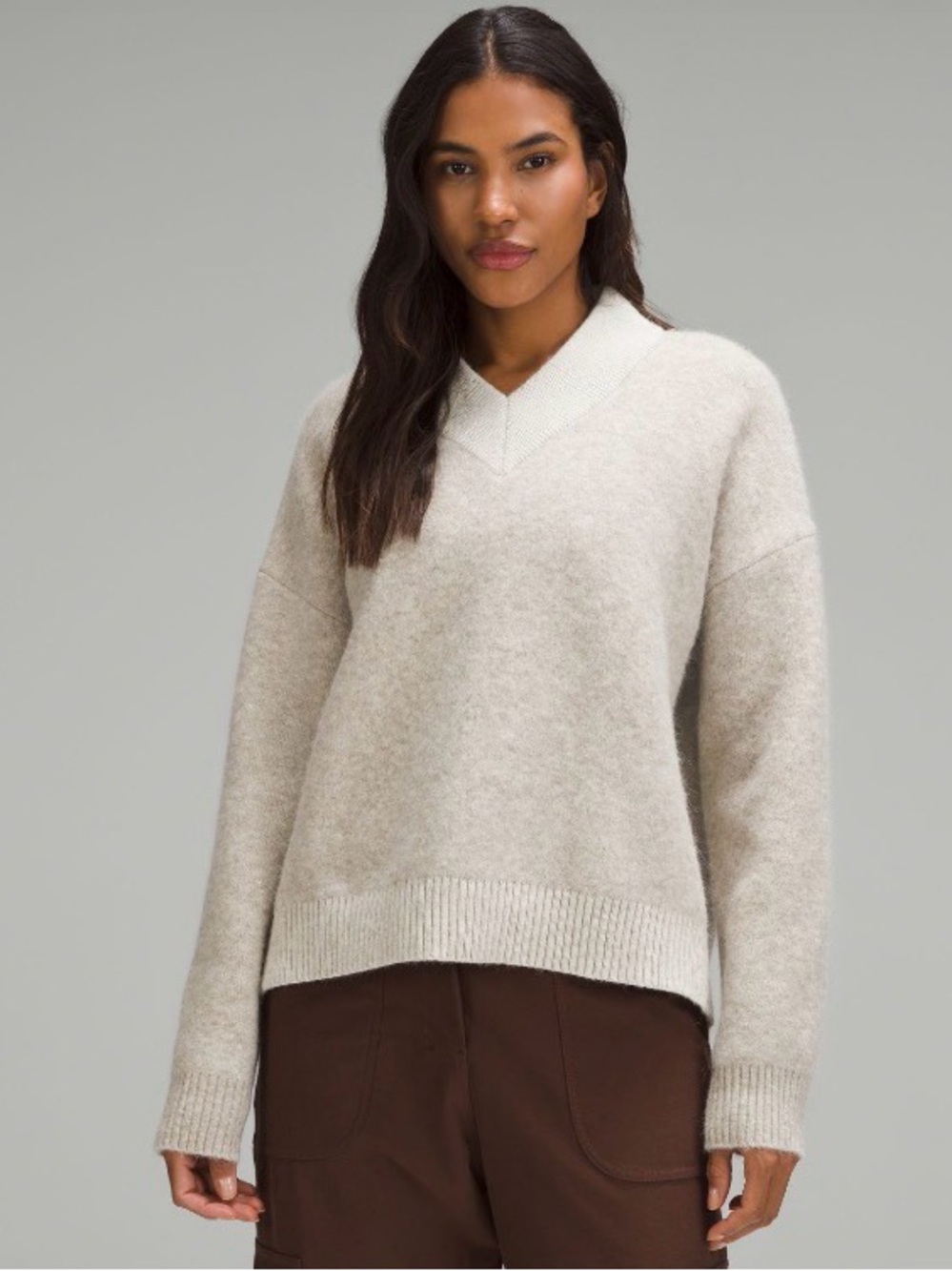 Lululemon Alpaca Wool-Blend V-Neck Sweater